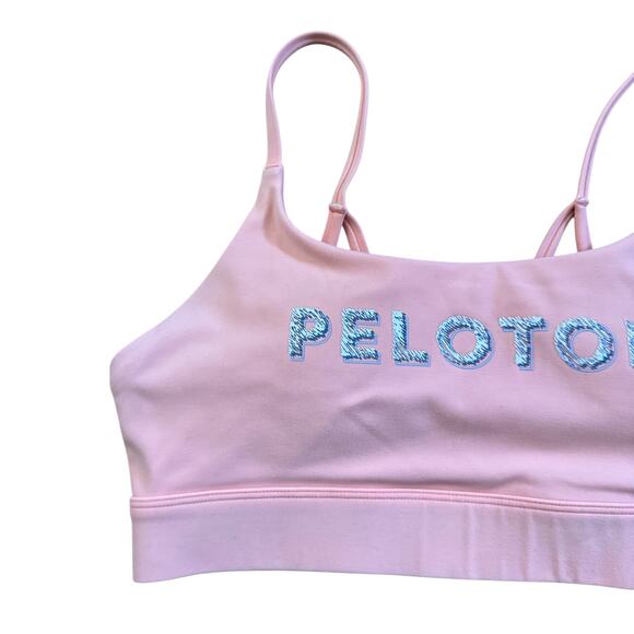 Peloton Logo Cadent Peak Strappy Activewear Bra Size Small Light Padding Cycle - Picture 7 of 12